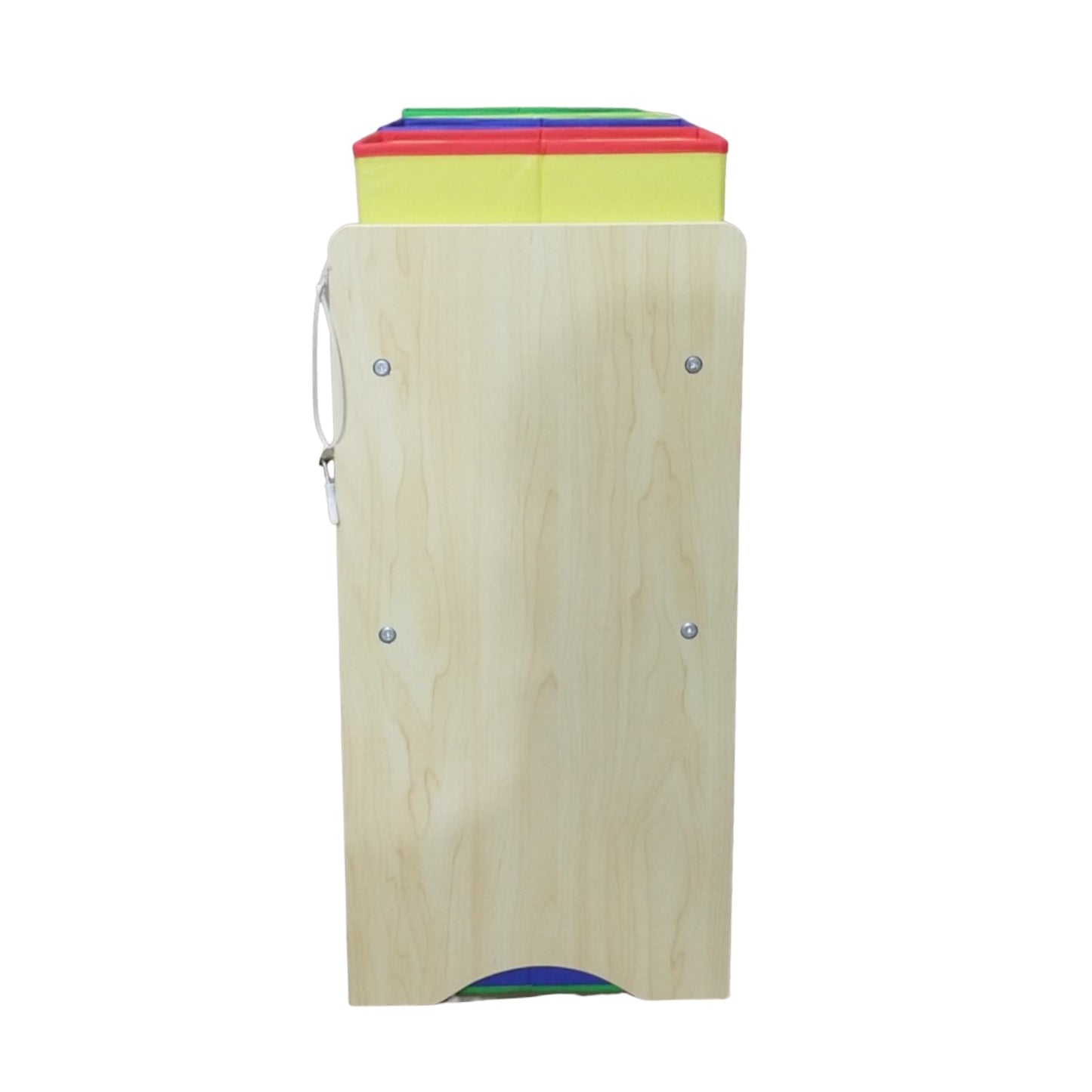 Children's wooden toy organizer on 3 levels with 9 storage boxes - COLOR