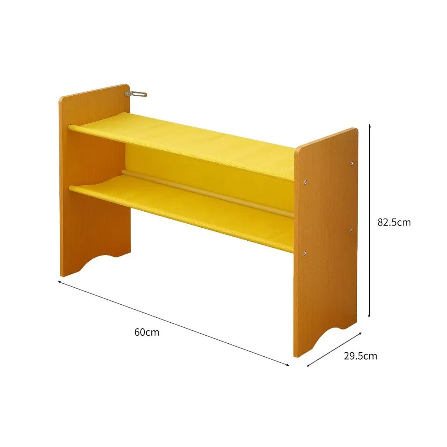 Children's wooden toy organizer on 3 levels with 9 storage boxes - COLOR