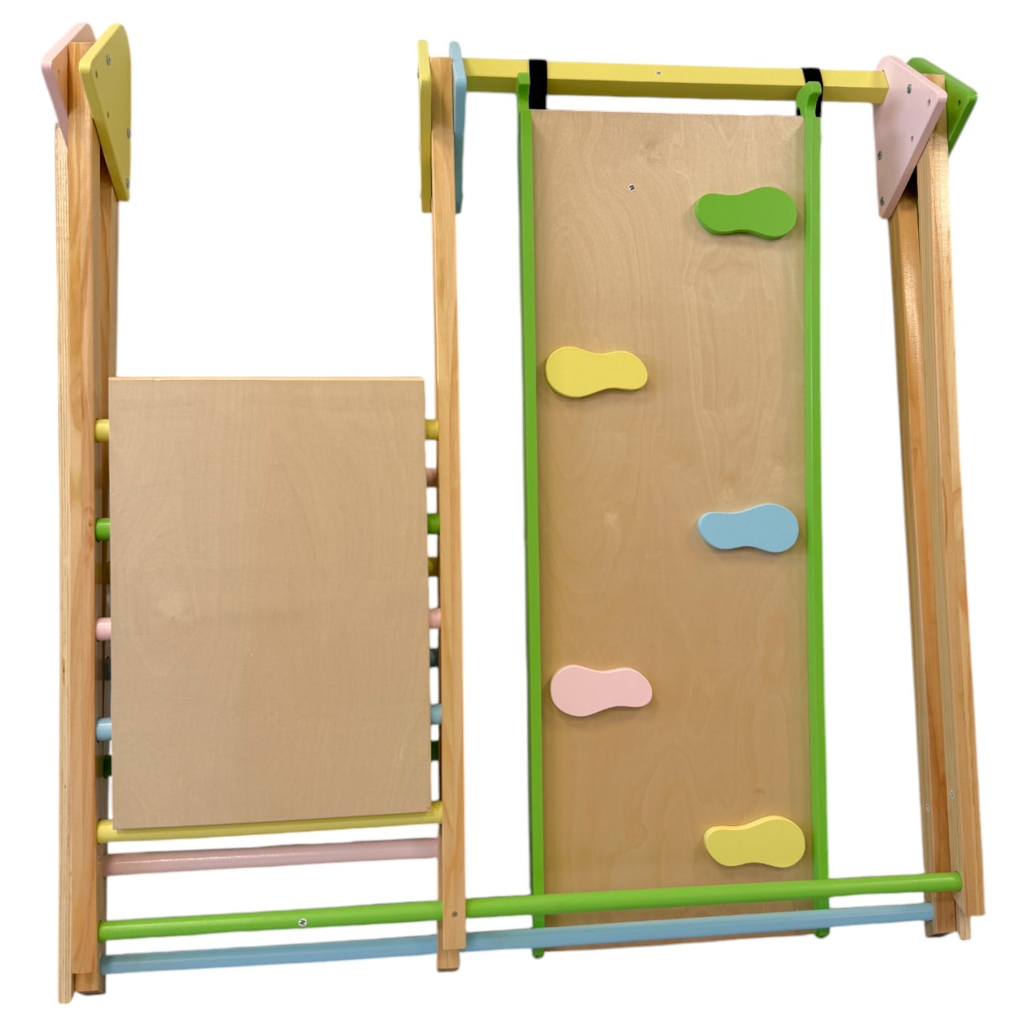 Triangolo Pikler (pickler) in legno per bambini 4 in 1: altalena, scivolo, struttura per arrampicata e rampa | Ginger Home