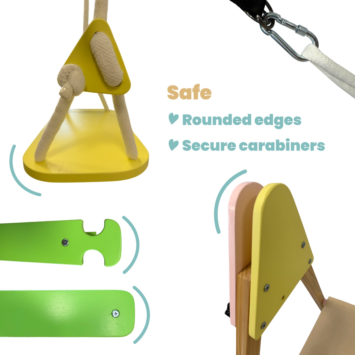 Triangolo Pikler (pickler) in legno per bambini 4 in 1: altalena, scivolo, struttura per arrampicata e rampa | Ginger Home