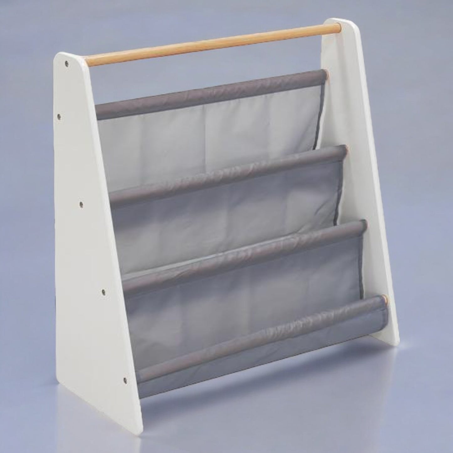 Преносима Детска Етажерка за Книги GINGER HOME, Обзавеждане за Детска Стая, Бяло, Сиво