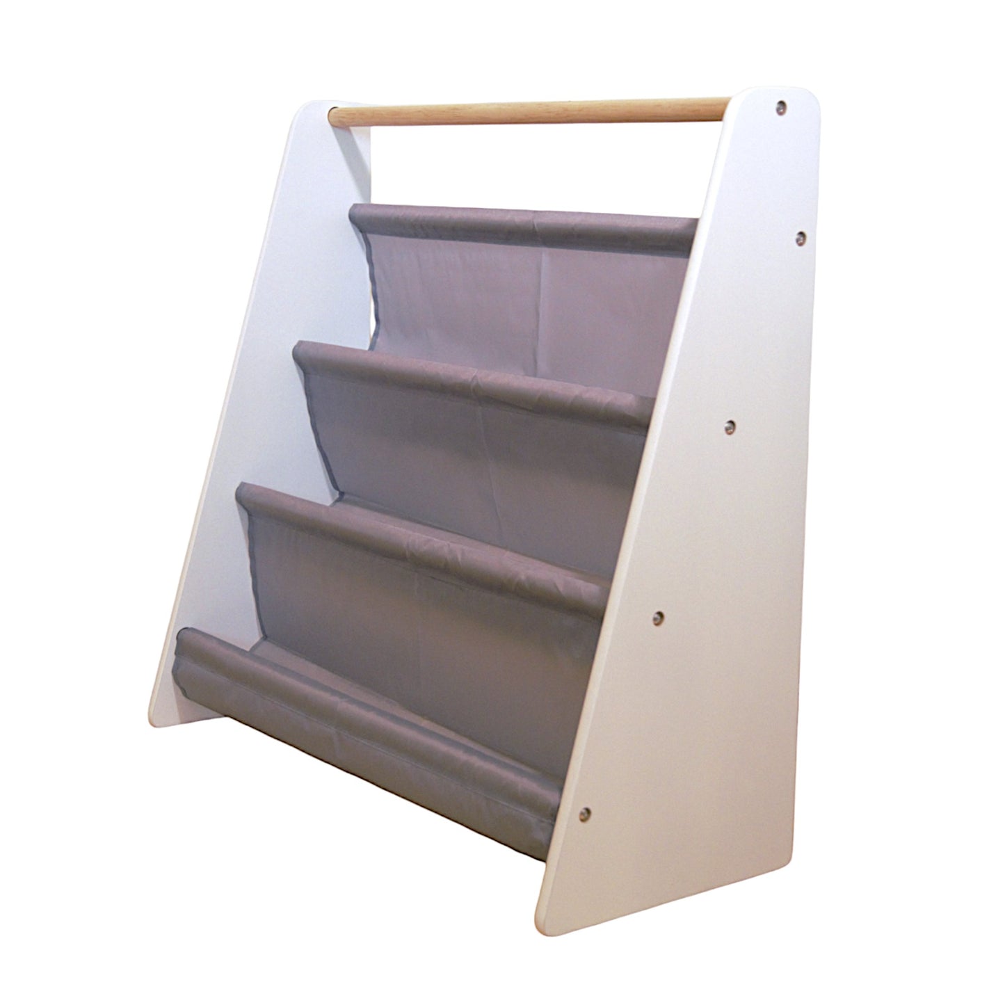 Преносима Детска Етажерка за Книги GINGER HOME, Обзавеждане за Детска Стая, Бяло, Сиво