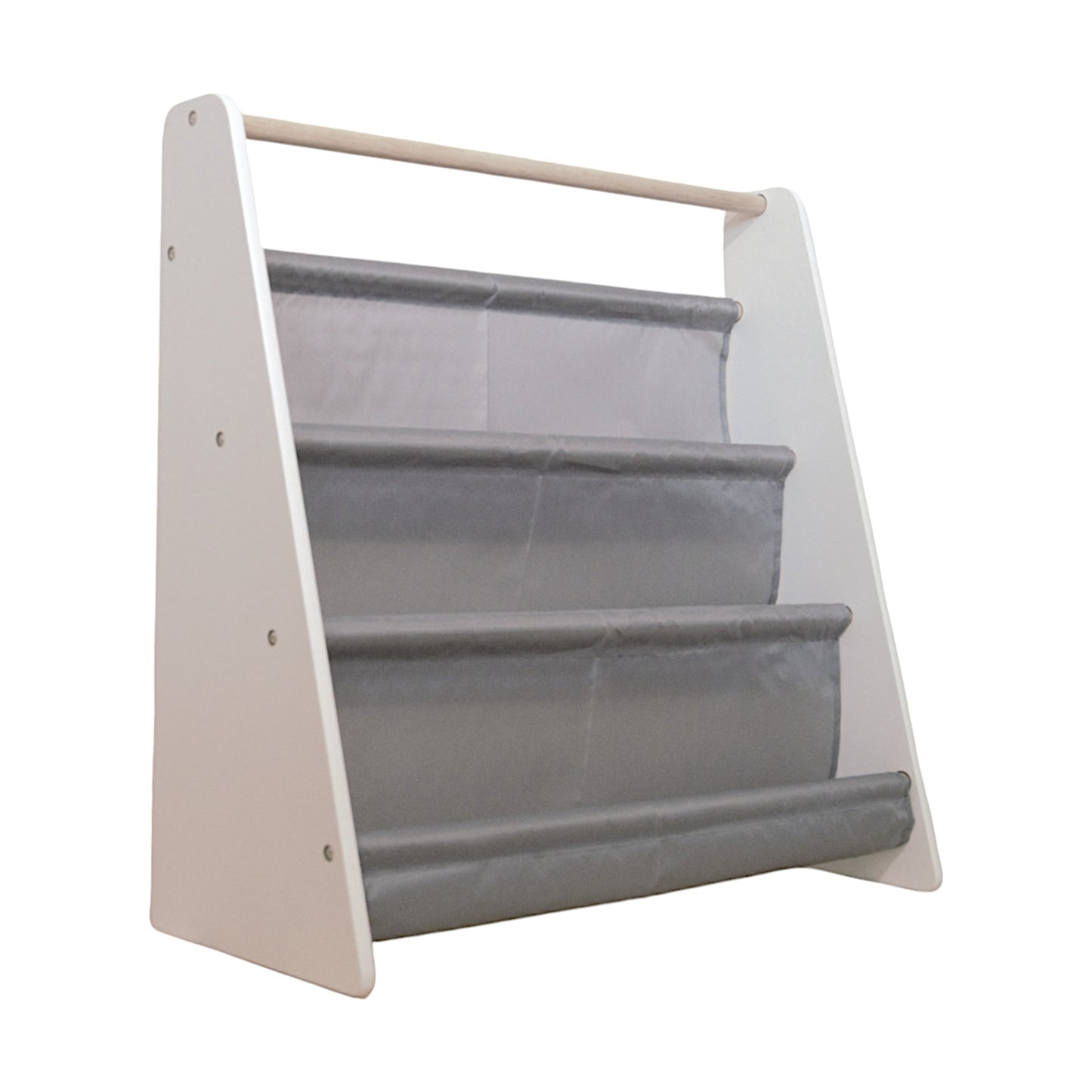 Преносима Детска Етажерка за Книги GINGER HOME, Обзавеждане за Детска Стая, Бяло, Сиво