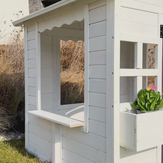 Видео на детска дървена къщичка за игра GINGER HOME в градина